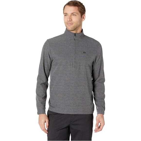 NEW Travis Mathew Men's Pre Game Performance Quarter Zip Gray Large - Picture 1 of 16